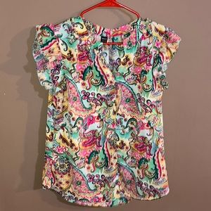 Colorful Paisley Print Women's Tank Top